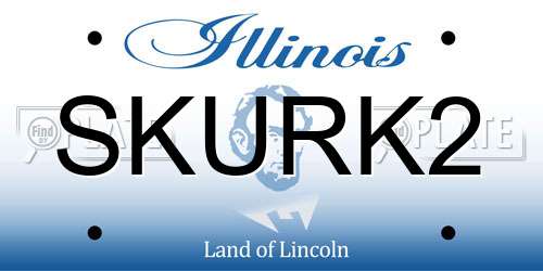 SKURK2 Illinois License Plate