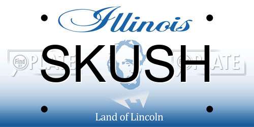 SKUSH Illinois License Plate