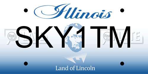 SKY1TM Illinois License Plate