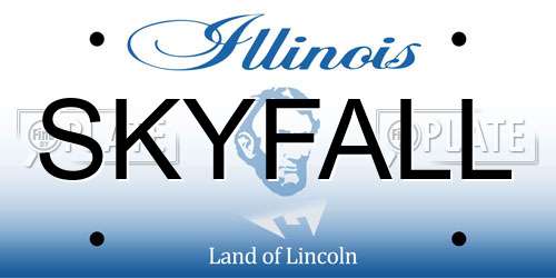 SKYFALL Illinois License Plate