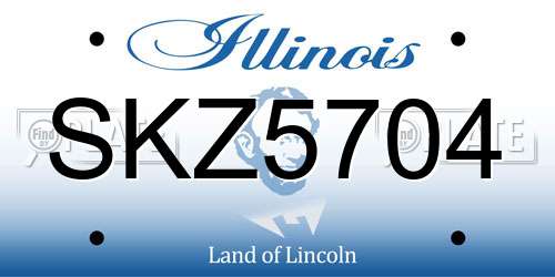 SKZ5704 Illinois License Plate