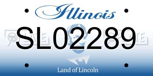SL02289 Illinois License Plate