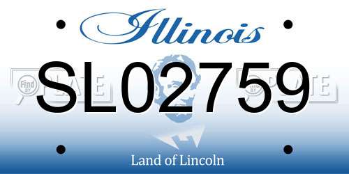 SL02759 Illinois License Plate