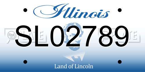 SL02789 Illinois License Plate