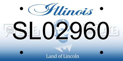 SL02960 Illinois License Plate