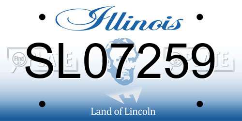 SL07259 Illinois License Plate
