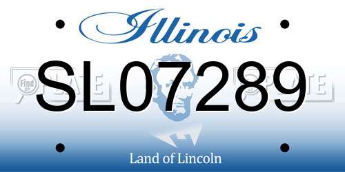 SL07289 Illinois License Plate