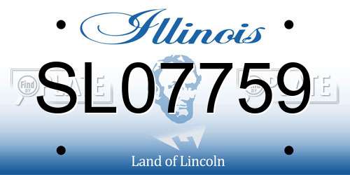 SL07759 Illinois License Plate