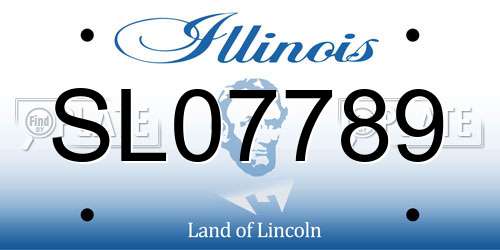 SL07789 Illinois License Plate