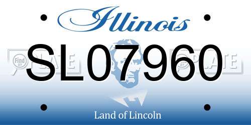 SL07960 Illinois License Plate