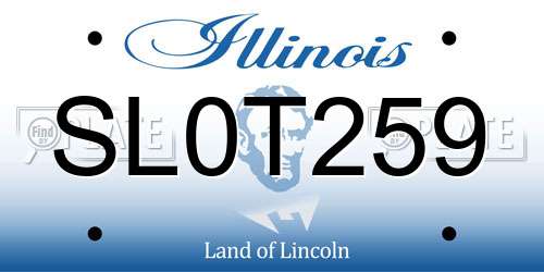 SL0T259 Illinois License Plate