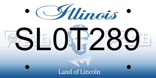 SL0T289 Illinois License Plate