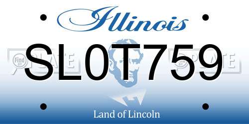 SL0T759 Illinois License Plate