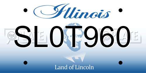 SL0T960 Illinois License Plate