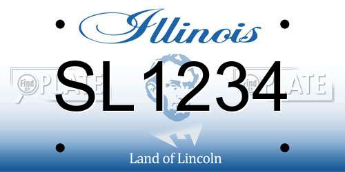 SL1234 Illinois License Plate