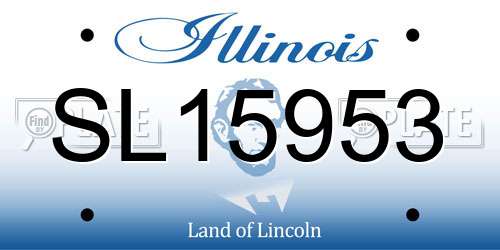 SL15953 Illinois License Plate