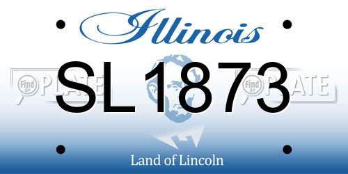 SL1873 Illinois License Plate