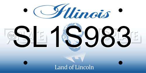 SL1S983 Illinois License Plate