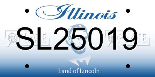SL25019 Illinois License Plate