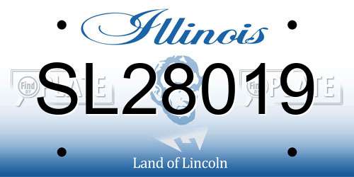 SL28019 Illinois License Plate
