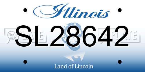 SL28642 Illinois License Plate