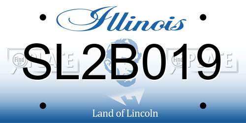 SL2B019 Illinois License Plate