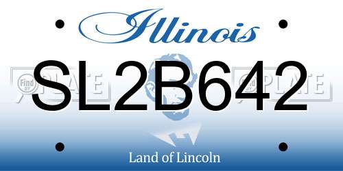 SL2B642 Illinois License Plate