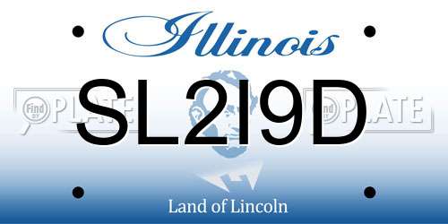 SL2I9D Illinois License Plate