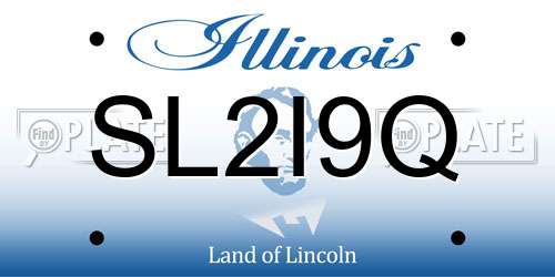SL2I9Q Illinois License Plate