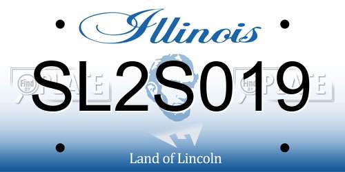 SL2S019 Illinois License Plate