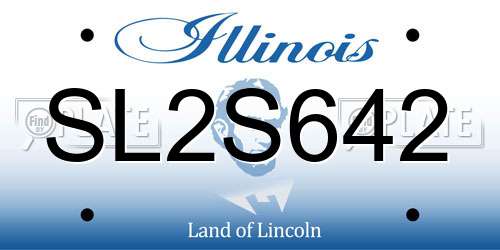 SL2S642 Illinois License Plate