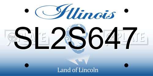SL2S647 Illinois License Plate