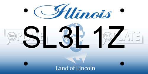 SL3L1Z Illinois License Plate