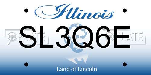 SL3Q6E Illinois License Plate