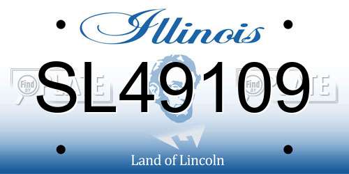 SL49109 Illinois License Plate