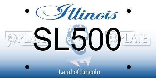 SL500 Illinois License Plate