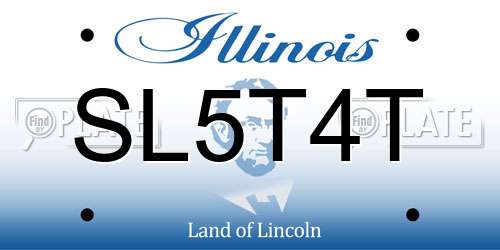 SL5T4T Illinois License Plate