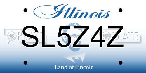 SL5Z4Z Illinois License Plate