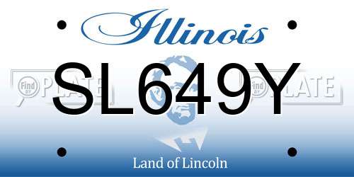 SL649Y Illinois License Plate