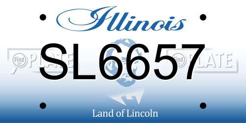 SL6657 Illinois License Plate