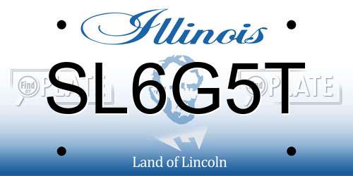 SL6G5T Illinois License Plate