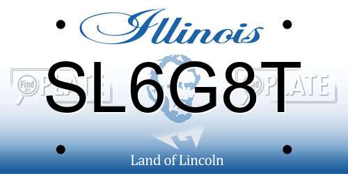 SL6G8T Illinois License Plate