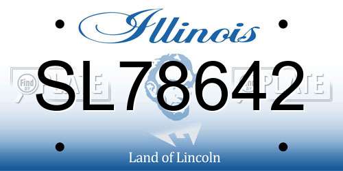 SL78642 Illinois License Plate