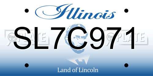 SL7C971 Illinois License Plate