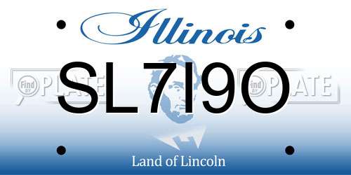 SL7I9O Illinois License Plate