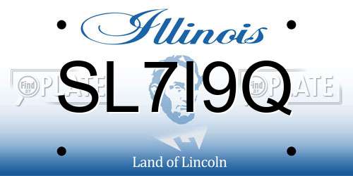 SL7I9Q Illinois License Plate