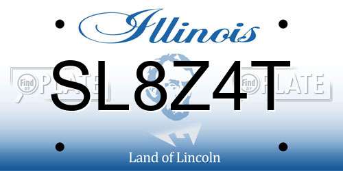 SL8Z4T Illinois License Plate
