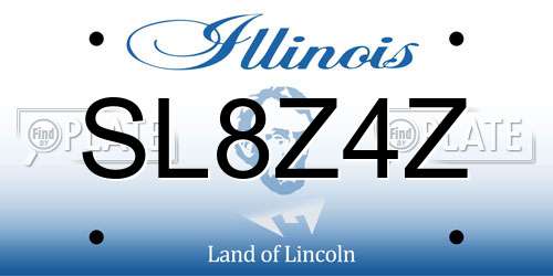 SL8Z4Z Illinois License Plate