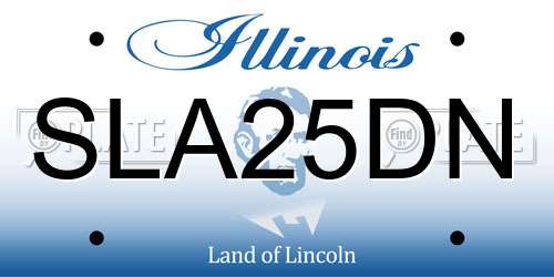 SLA25DN Illinois License Plate