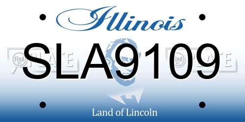 SLA9109 Illinois License Plate